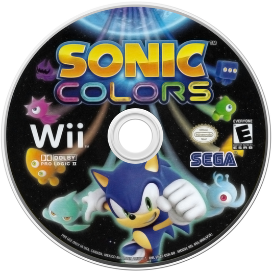 Sonic Colors – Nintendo Wii (Wii) 3D platformer action-adventure video game disc