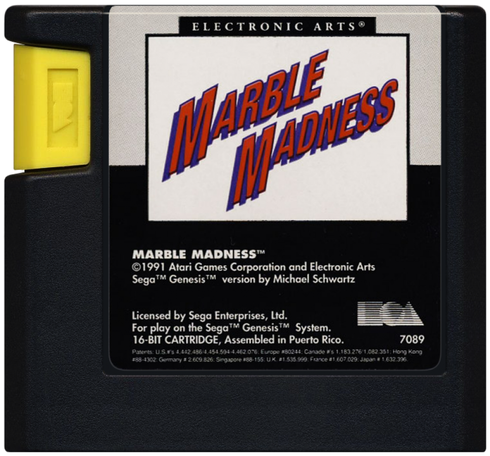 Marble Madness cartridge for Sega Genesis (GEN) video game
