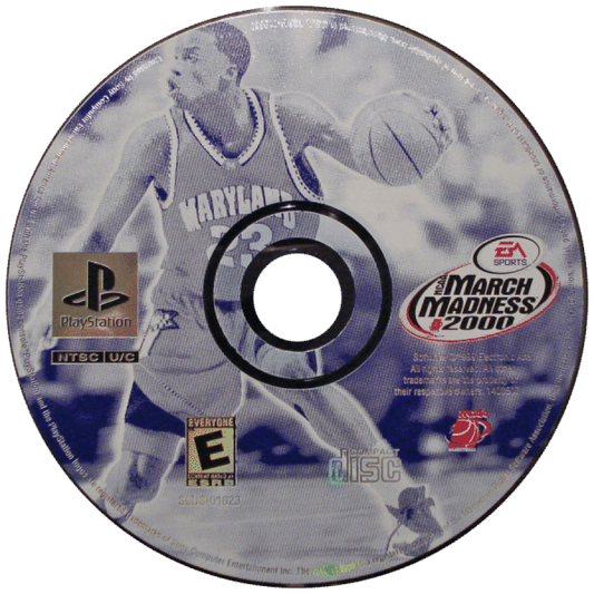 NCAA March Madness 2000 disc for PlayStation 1 (PS1) retro basketball video game