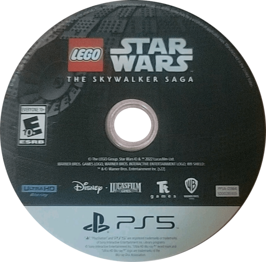 LEGO Star Wars: The Skywalker Saga disc for PlayStation 5 (PS5) action adventure video game