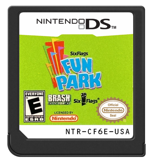 Six Flags Fun Park party simulation cartridge for Nintendo DS (DS) video game