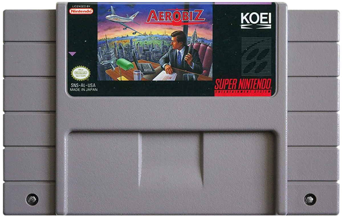 Aerobiz cartridge for Super Nintendo Entertainment System (SNES) retro video game