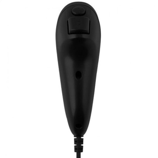 Back view of black Nintendo Wii Nunchuk controller original accessory