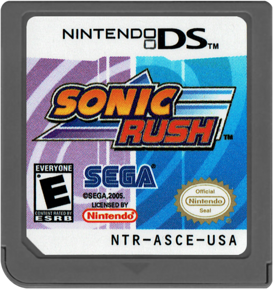 Sonic Rush 2D platformer cartridge for Nintendo DS (DS) video game