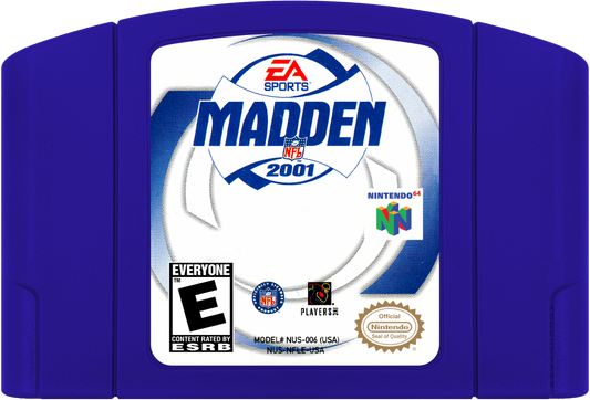 Madden NFL 2001 cartridge for Nintendo 64 (N64) video game