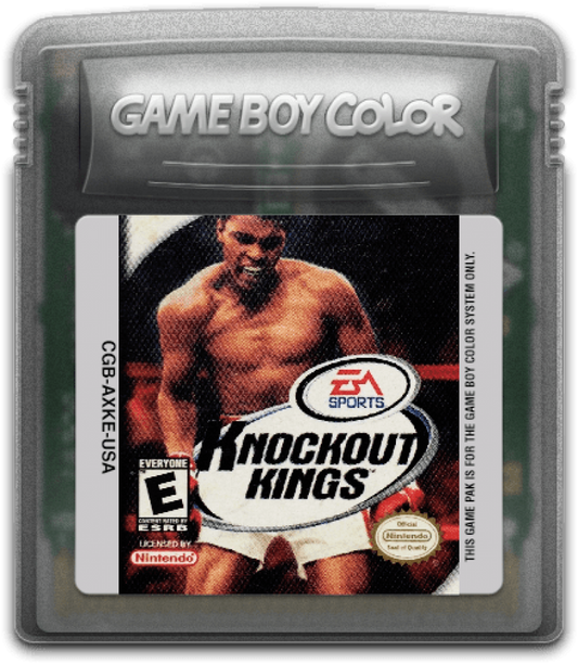 Knockout Kings Game Boy Color boxing sports video game licensed real boxers punch combinations haymakers EA Sports original Game Boy Color sports title cartridge