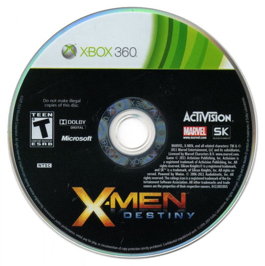 X-Men: Destiny disc for Xbox 360 (X360) action role-playing superhero video game