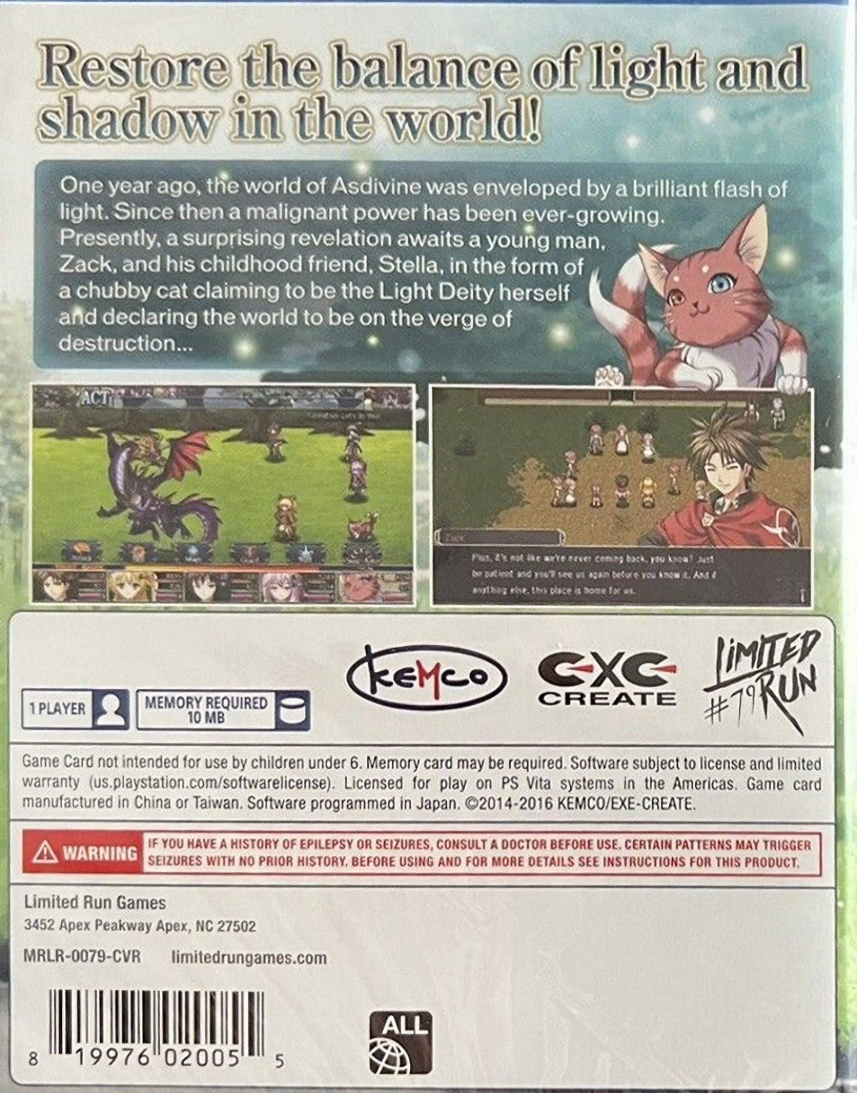 Asdivine Hearts back cover art for PlayStation VITA (PS VITA) video game