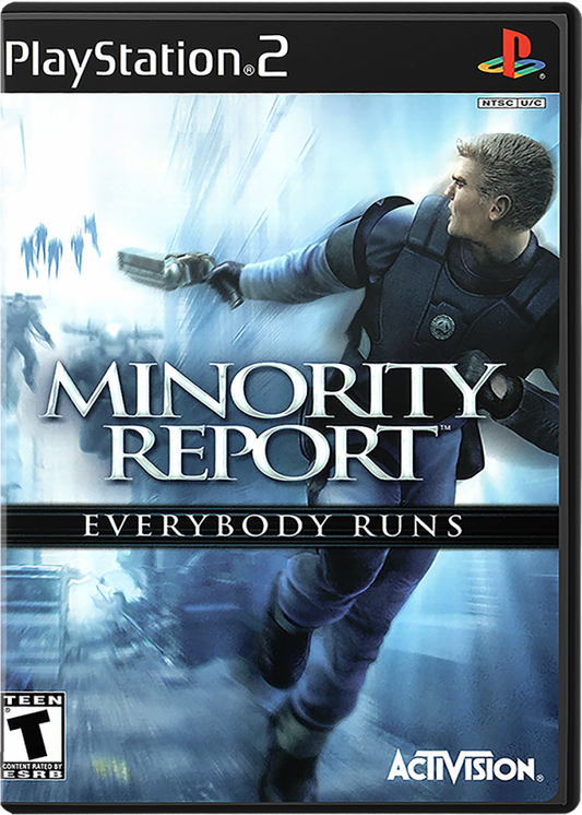 Minority Report cover art for PlayStation 2 (PS2) video game