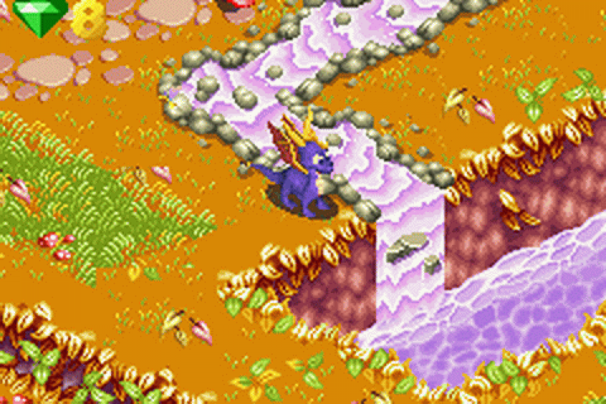 Spyro: Season of Ice – Game Boy Advance (GBA) Gameplay Art for Spyro the Purple dragon