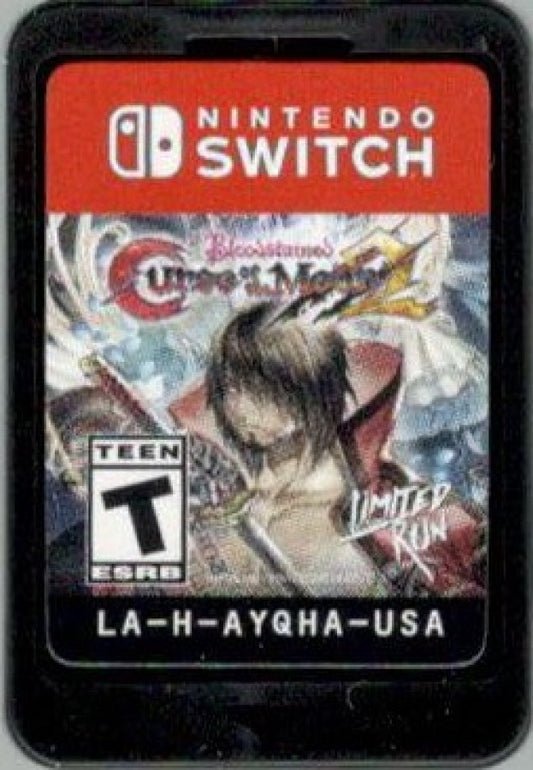 Bloodstained Curse of the Moon 2 Nintendo Switch for action platformer video game fans featuring classic side scrolling gameplay retro inspired visuals demon hunting adventures multiple playable characters challenging stages boss battles gothic fantasy environments 8 bit style action collectible gaming appeal game cartridge