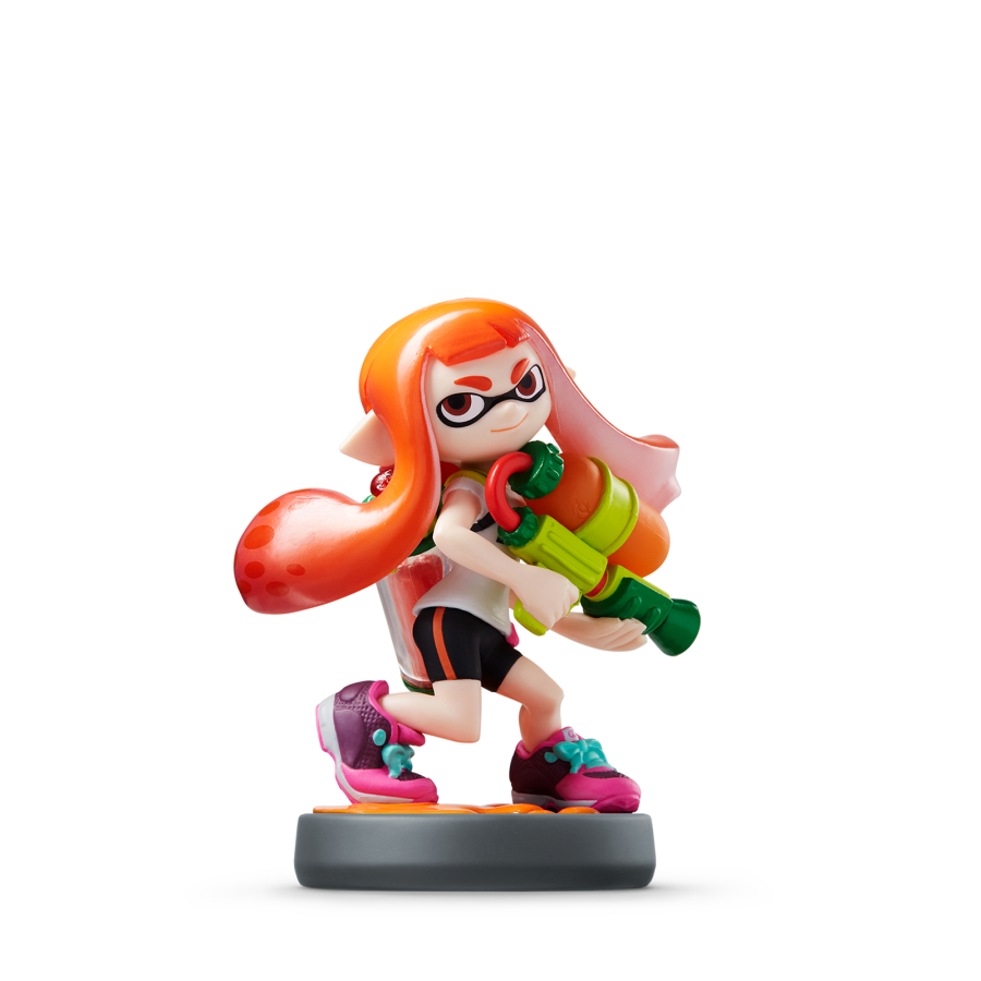 Inkling Girl Amiibo Orange loose Nintendo Amiibo figure