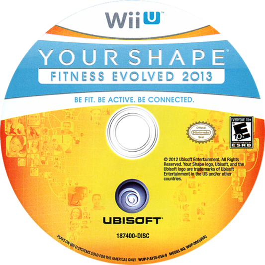 Your Shape Fitness Evolved 2013 disc art for Nintendo Wii U (WiiU) video game