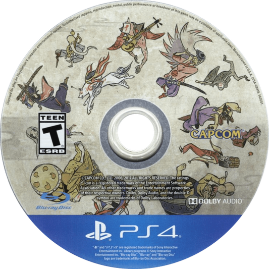 Ōkami HD PlayStation 4 PS4 for action adventure video game fans featuring Japanese mythology celestial brush powers beautiful watercolor inspired visuals puzzle solving exploration combat legendary creatures divine abilities and immersive fantasy storytelling collectible gaming appeal game disc