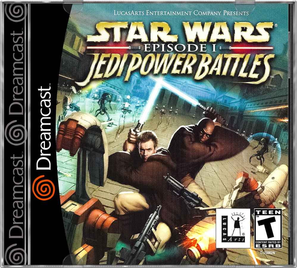 Star Wars: Episode I Jedi Power Battles cover art for Sega Dreamcast (DC) video game