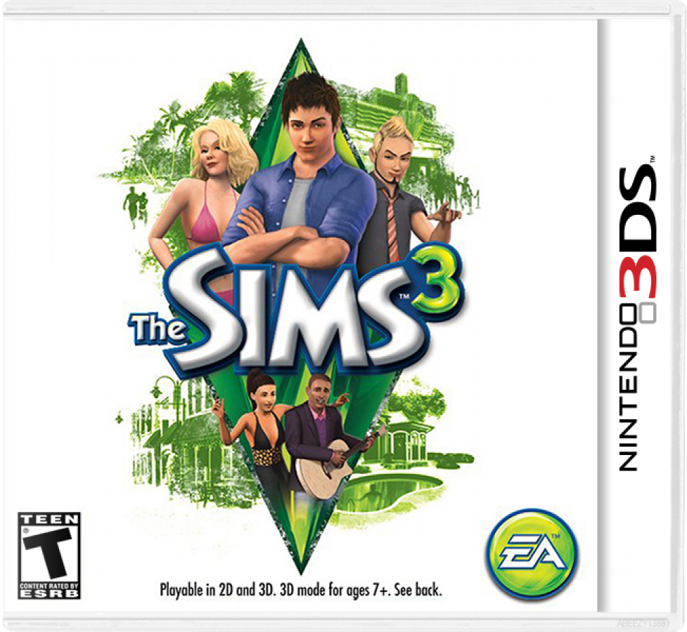 The Sims 3 cover art for Nintendo 3DS (3DS) video game