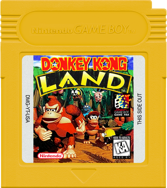 Donkey Kong Land cartridge art for Game Boy (GB) video game