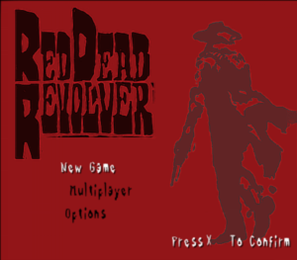 Red Dead Revolver Greatest Hits title screen for Playstation 2 video game.