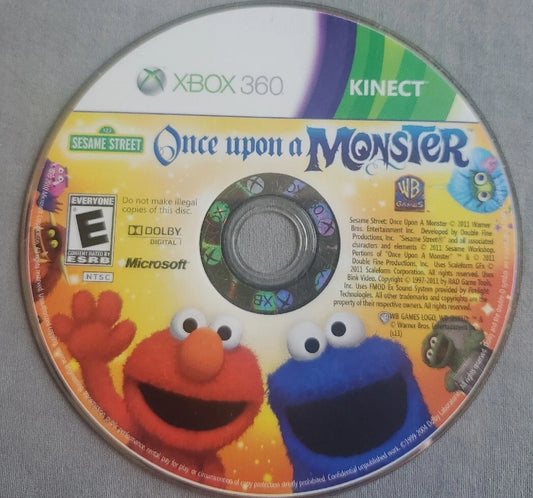 Sesame Street: Once Upon a Monster disc for Xbox 360 (X360) family-friendly motion-controlled adventure video game