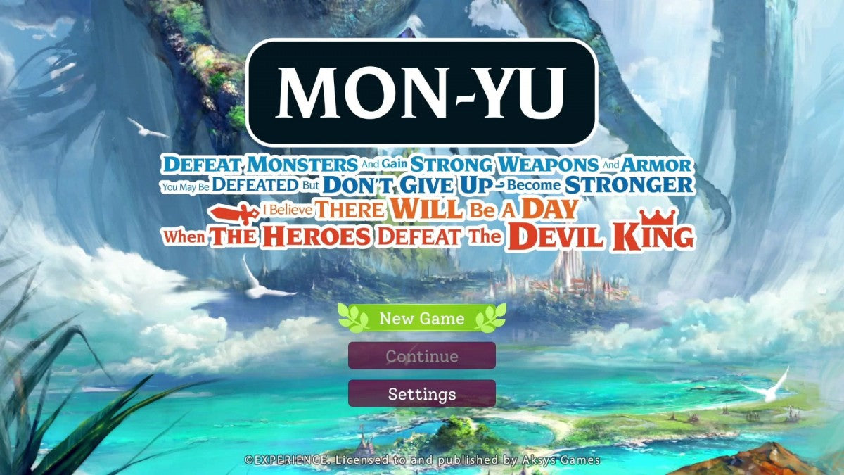Mon-Yu Nintendo Switch Title Screen for the Nintendo Switch Video Game