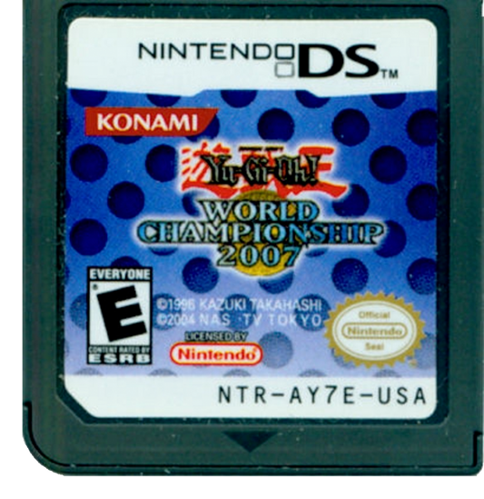 Yu-Gi-Oh! World Championship 2007 Nintendo DS video game, trading card strategy, turn-based dueling, handheld console title cartridge