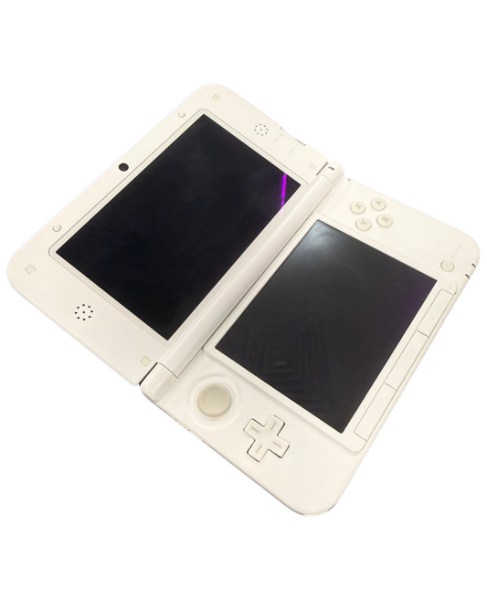 Nintendo 3DS XL Yoshi Special Edition handheld gaming system featuring a white and green Yoshi themed design with large dual screens 3D display and compatibility with Nintendo 3DS and DS games