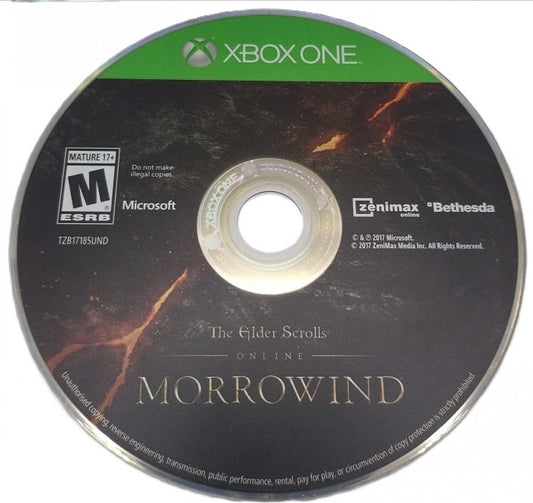 Elder Scrolls Online: Morrowind disc for Xbox One (XONE) video game