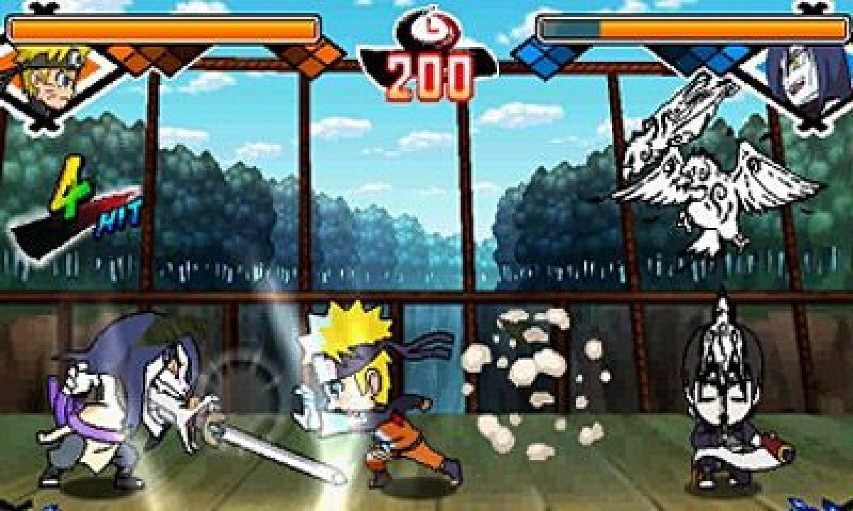 Naruto: Powerful Shippuden gameplay for Nintendo 3DS (3DS) action fighting video game