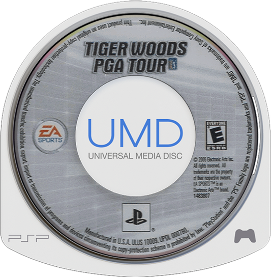 Tiger Woods PGA Tour UMD disc for PSP with EA Sports logo