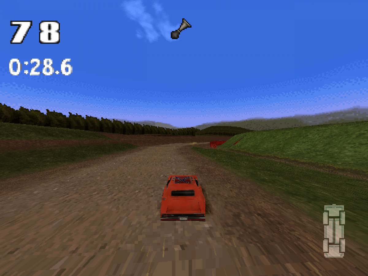 Dukes of Hazzard Racing for Home gameplay for PlayStation 1 PS1 retro video game