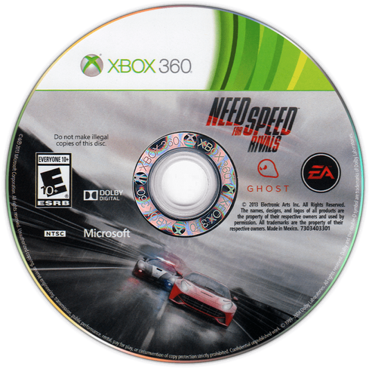 Need for Speed: Rivals cover art for Xbox 360 (X360) open-world racing video game