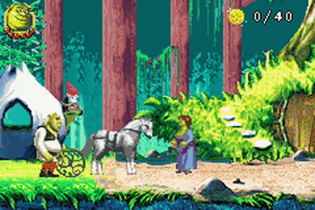 Madagascar and Shrek 2 gameplay for Game Boy Advance (GBA) video game