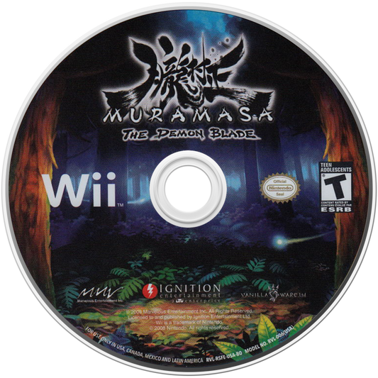 Muramasa: The Demon Blade – Nintendo Wii (Wii) action role-playing hack and slash video game disc