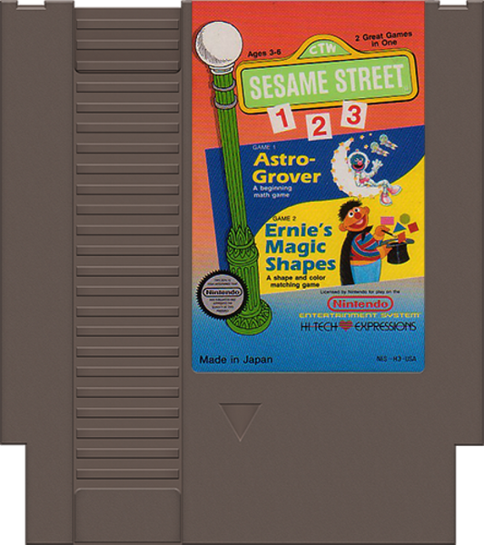 Sesame Street 123 cartridge for Nintendo Entertainment System (NES) retro video game