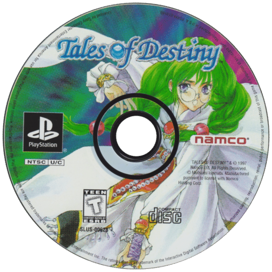 Tales of Destiny disc for PlayStation 1 (PS1) role-playing video game