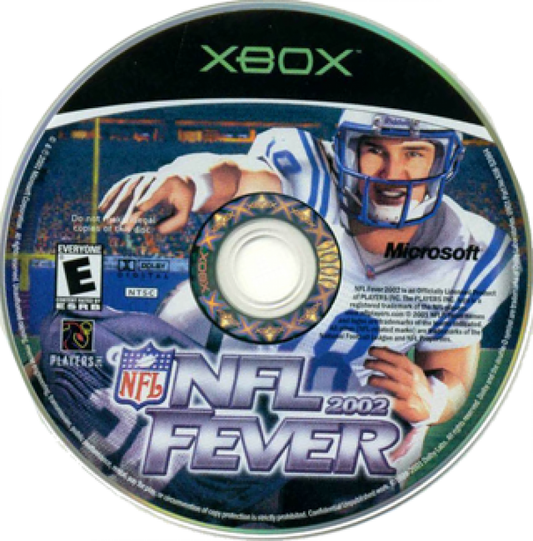 NFL Fever 2002 disc for Xbox (XBOX) video game