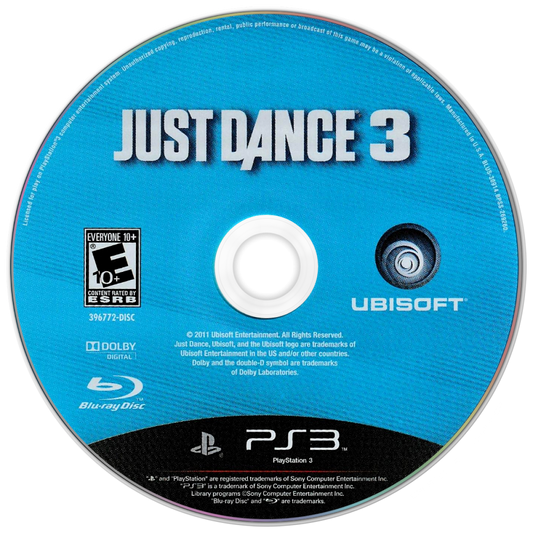 Just Dance 3 PlayStation 3 PS3 for retro video game enthusiasts featuring rhythm and dance gameplay popular music tracks motion controlled choreography multiplayer party modes energetic performances family friendly entertainment and collectible gaming appeal disc