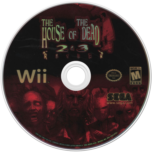 The House of the Dead 2 & 3: Return disc art for Nintendo Wii (Wii) video game
