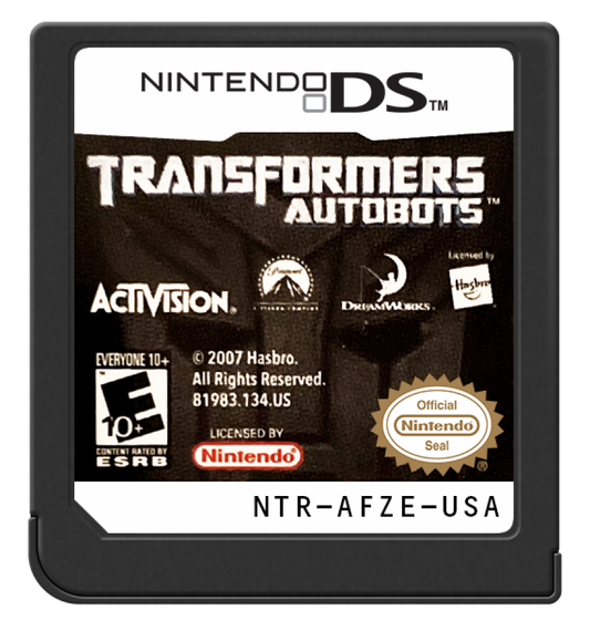 Transformers: Autobots cartridge for Nintendo DS (DS) action adventure video game