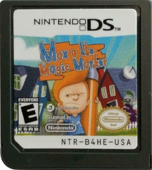 Max & the Magic Marker cartridge for Nintendo DS (DS) puzzle platforming adventure video game
