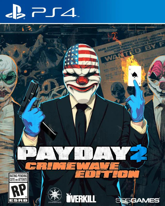 Payday 2: Crimewave – PlayStation 4 (PS4) cover art for video game for PS4