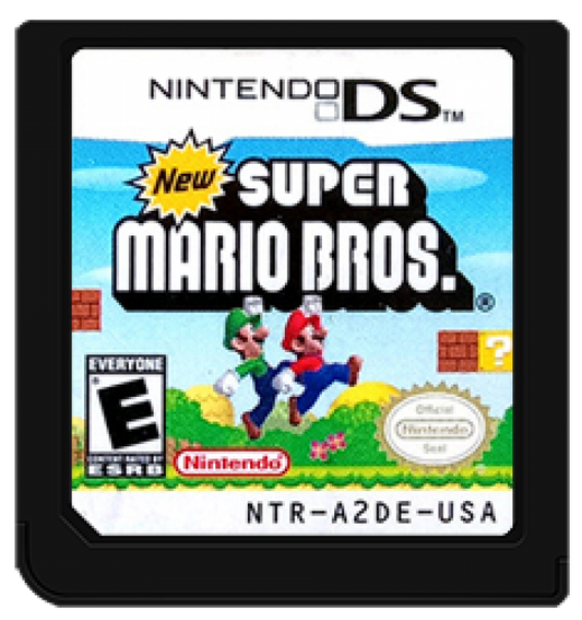 New Super Mario Bros cartridge for Nintendo DS (DS) 2D platforming adventure video game