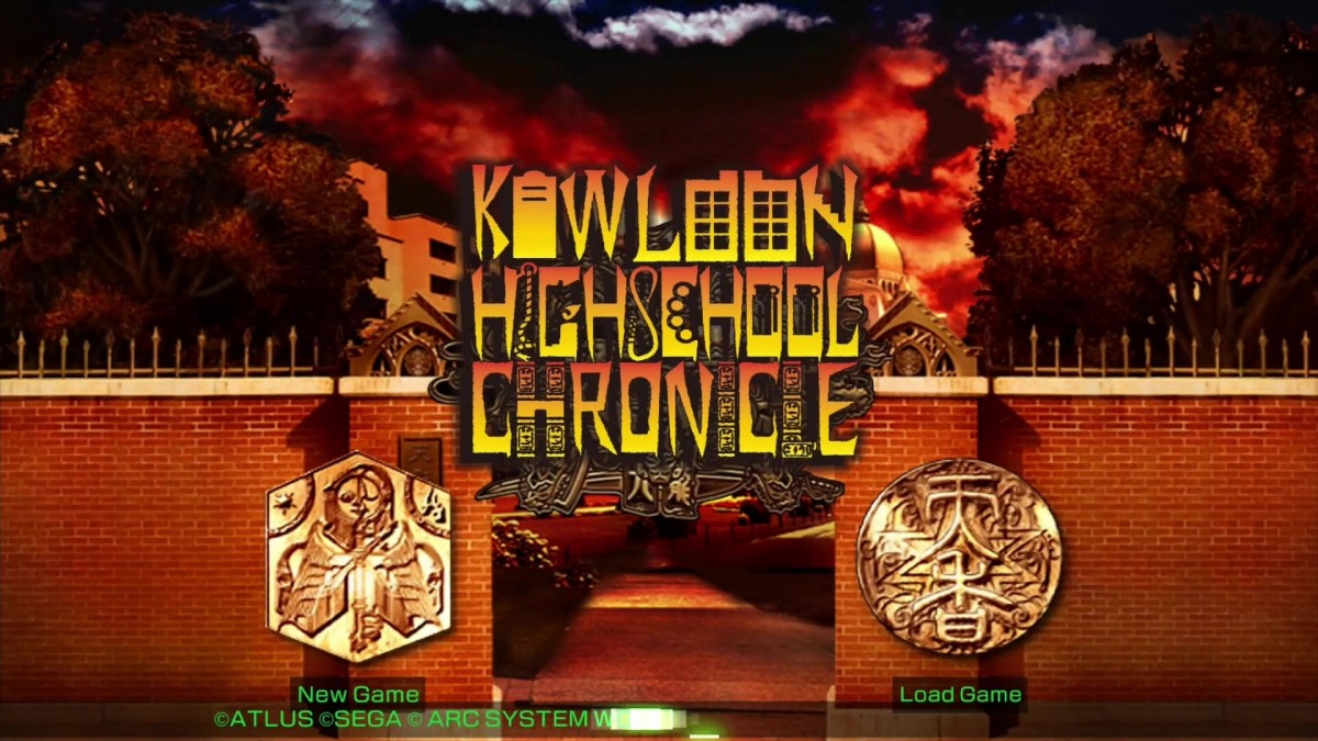 Kowloon High School Chronicles title screen for Nintendo Switch (NS) video game