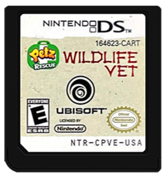 Petz: Rescue Wildlife Vet cartridge for Nintendo DS (DS) animal care simulation video game