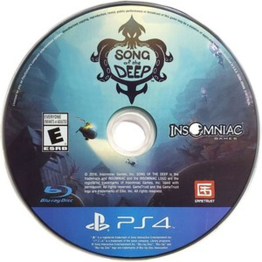 Song of the Deep PS4 action-adventure video game disc