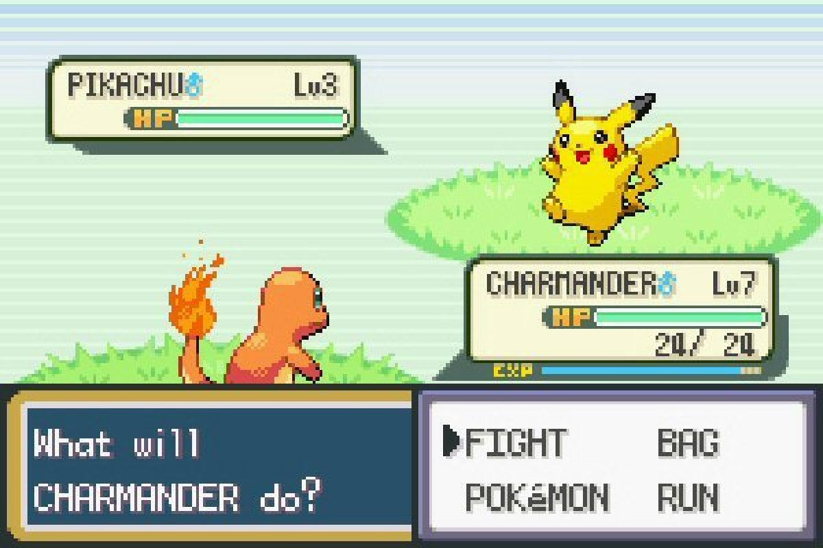 Pokemon Leaf Green gameplay for GameBoy Advance (GBA) video game.