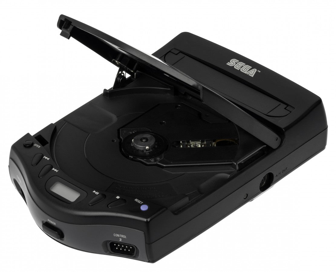Sega CDX retro gaming console combining Sega Genesis and Sega CD systems.