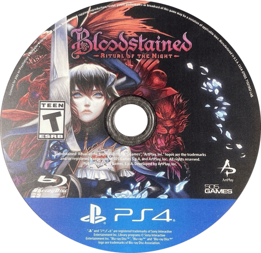 Bloodstained Ritual of the Night PlayStation 4 PS4 for action role playing video game fans featuring gothic metroidvania gameplay side scrolling exploration challenging boss battles weapon crafting character progression magical abilities dark fantasy environments immersive storytelling collectible gaming appeal game disc