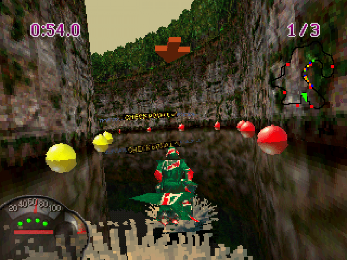 Jet Moto gameplay for PlayStation 1 (PS1) retro video game