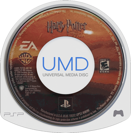 Harry Potter and the Goblet of Fire UMD cover art for PlayStation Portable video game.